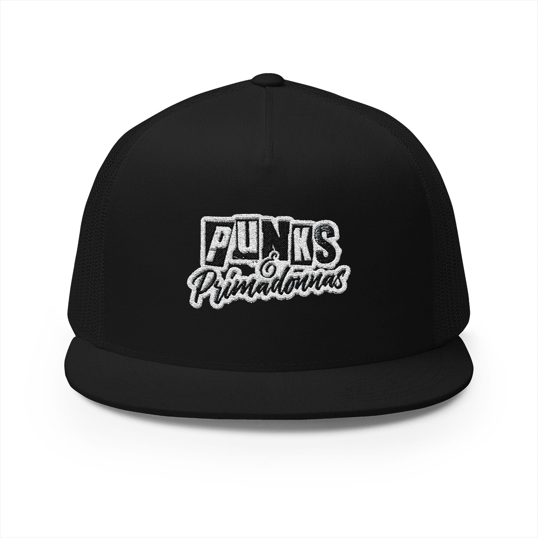 Trucker Cap - All Black with White & Black Logo