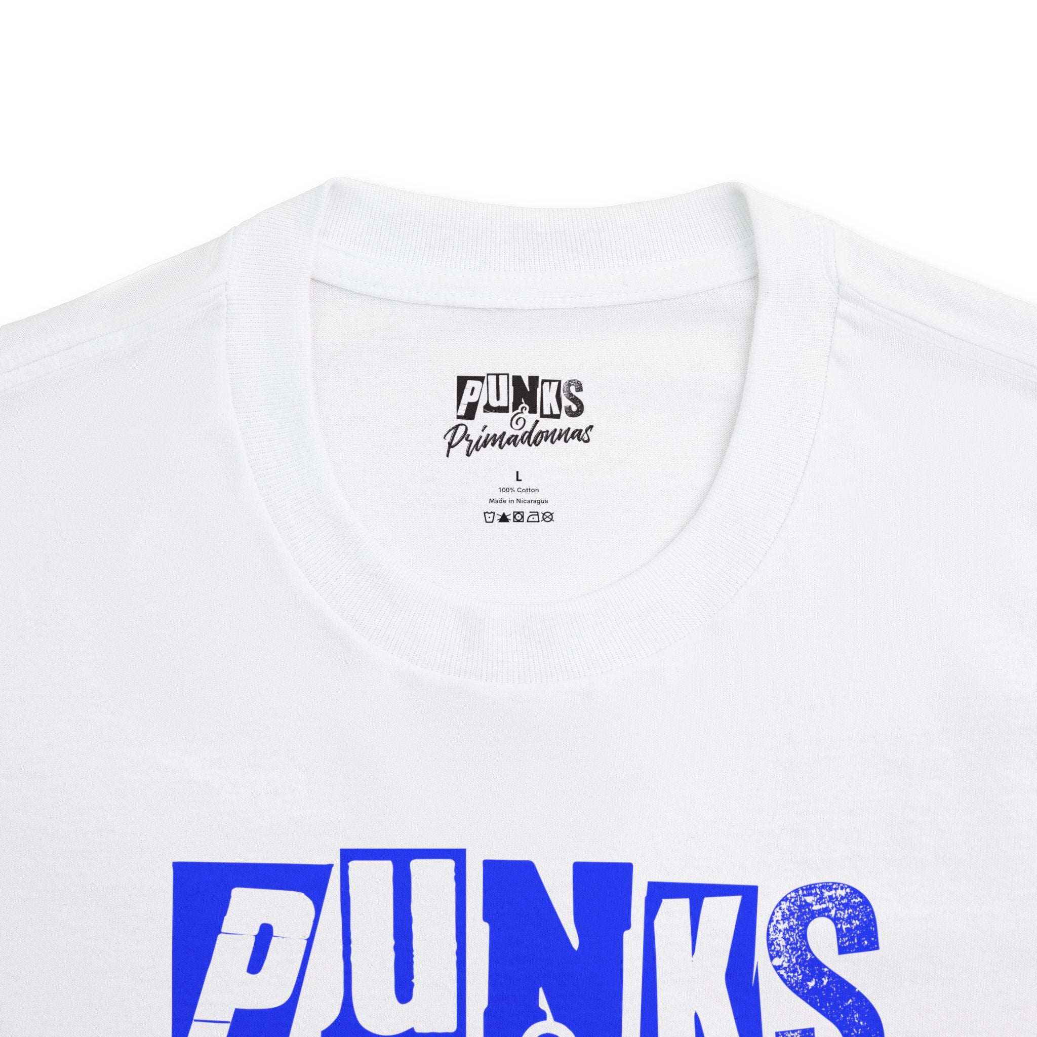 Punks & Primadonnas Graphic Tee — Retro Punk Script Logo T-Shirt