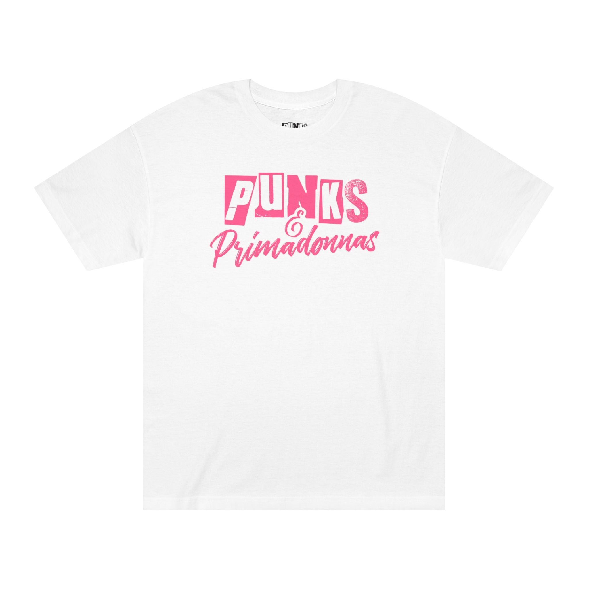 Punks & Primadonnas Tee — Pink Retro Graphic T-Shirt