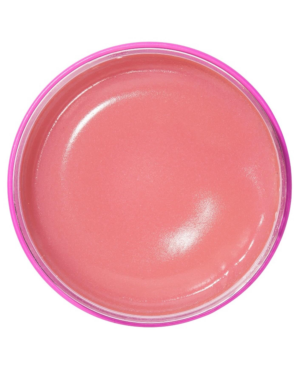 Close-up of Punks & Primadonnas pink pomade texture in tin