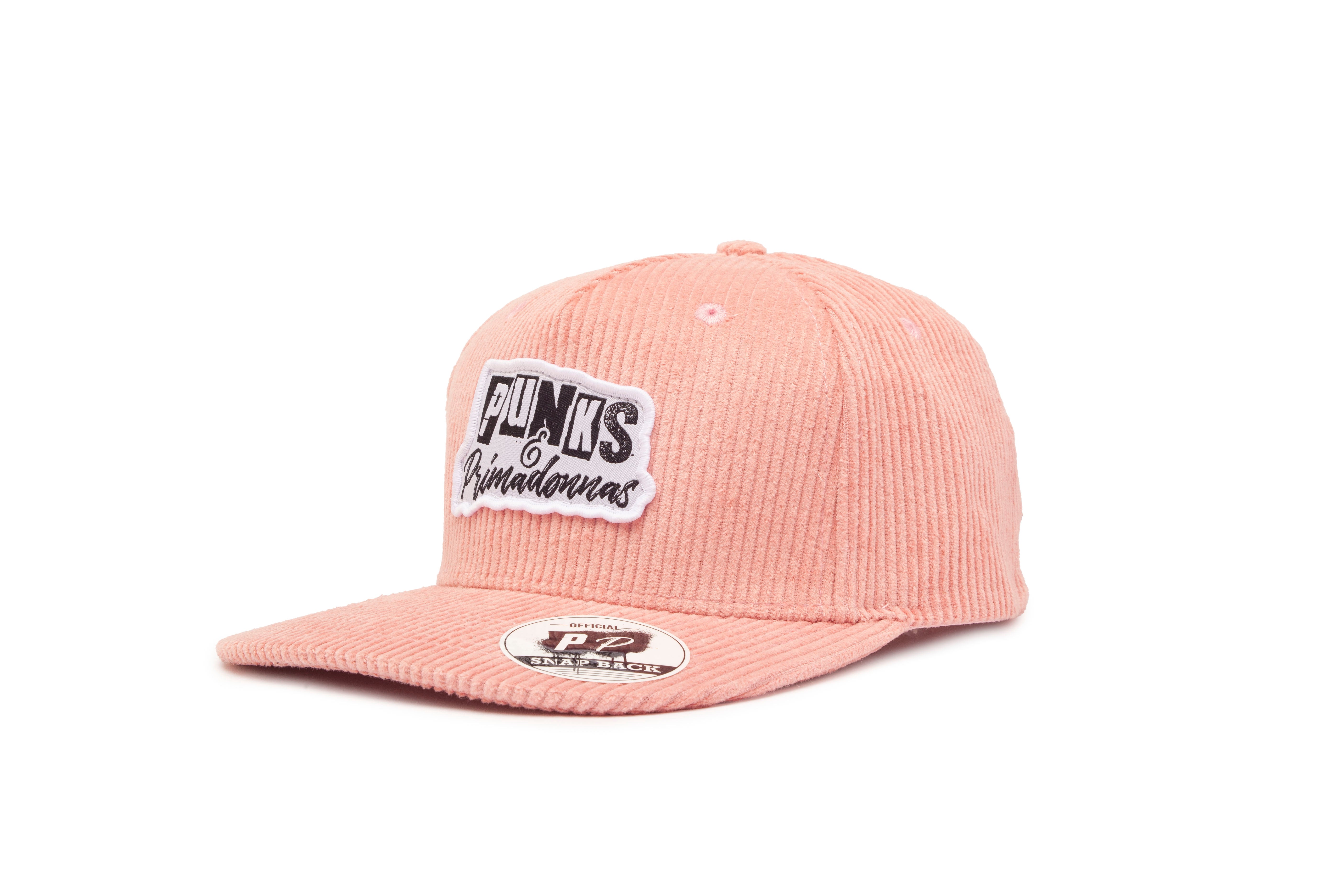 Pink Corduroy Patch Hat