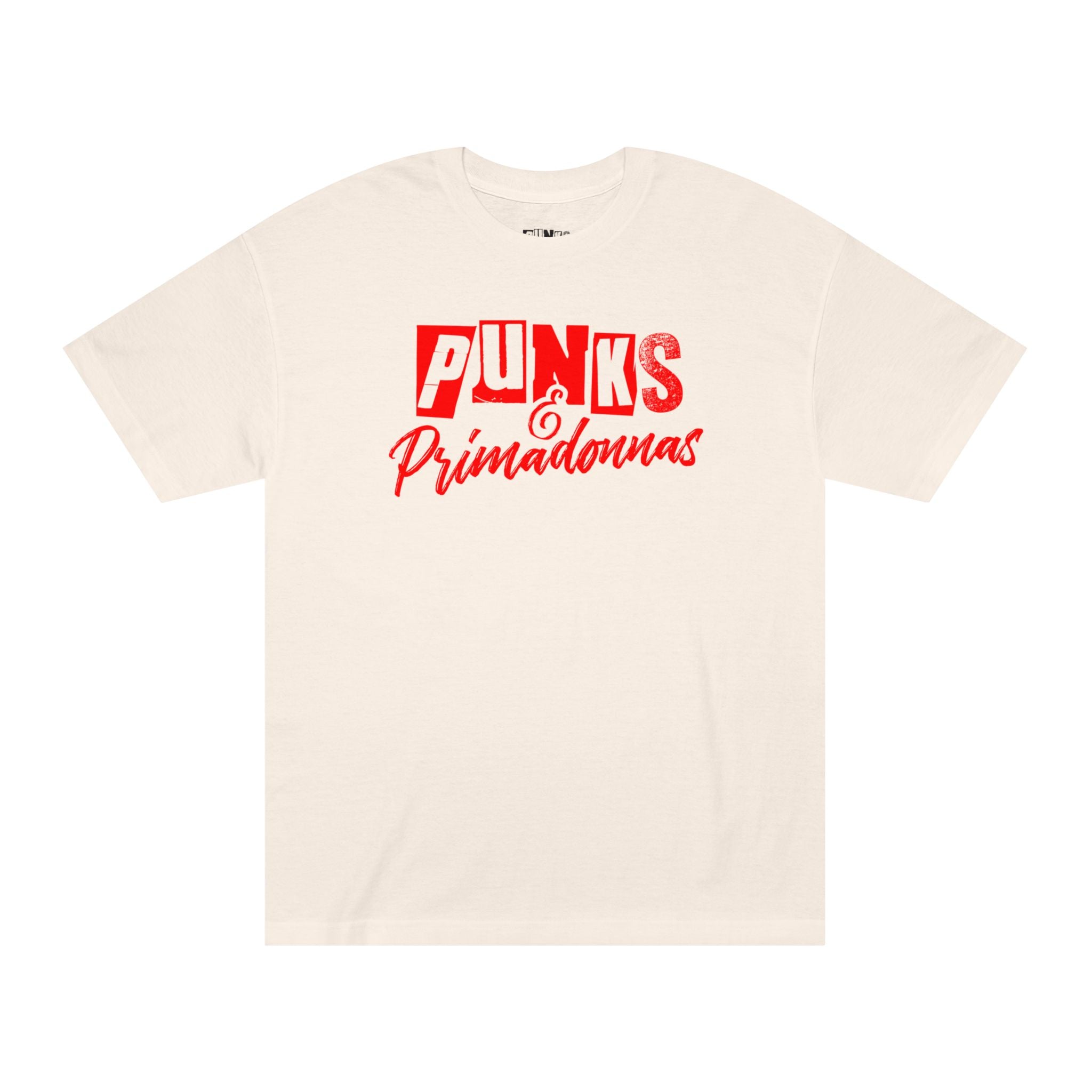 Punks & Primadonnas Graphic Tee — Retro Red Band Shirt