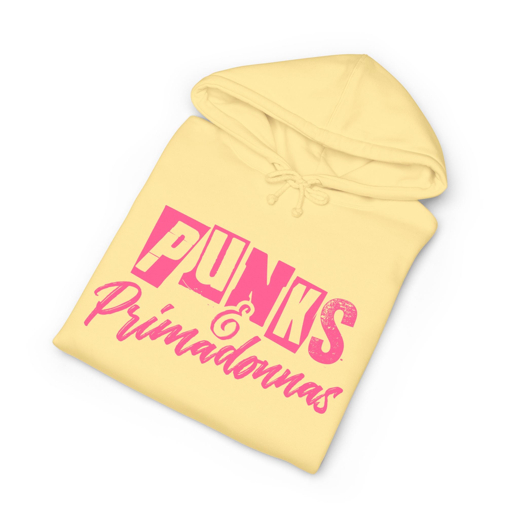 Punks & Primadonnas Hoodie — Pink Retro Safety Pin Punk Graphic