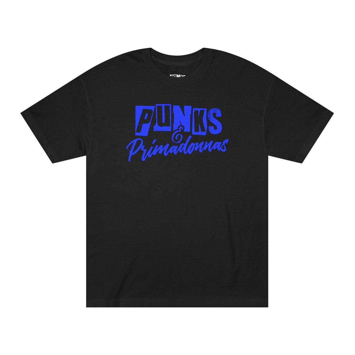 Punks & Primadonnas Graphic Tee — Retro Punk Script Logo T-Shirt