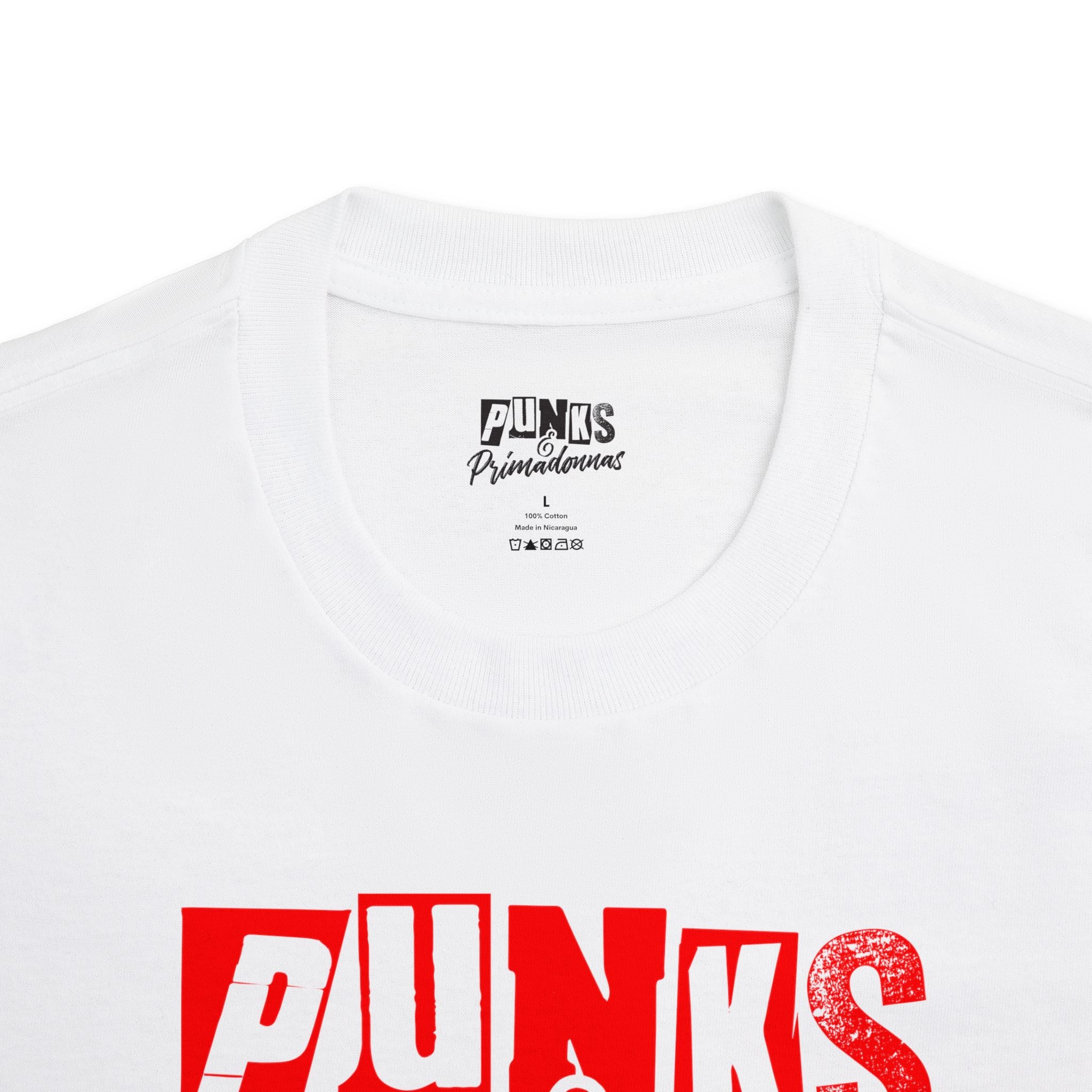 Punks & Primadonnas Graphic Tee — Retro Red Band Shirt