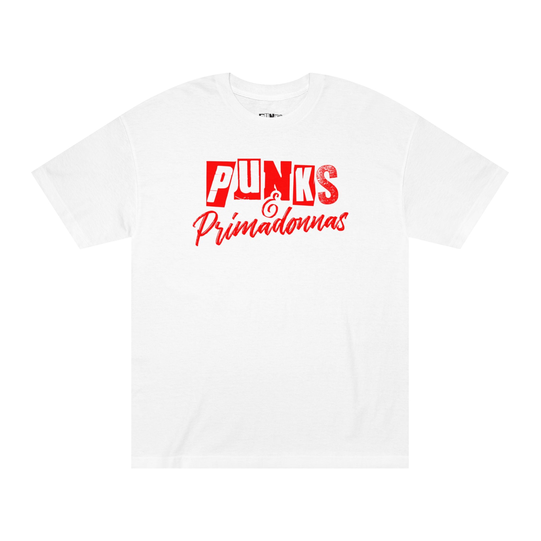 Punks & Primadonnas Graphic Tee — Retro Red Band Shirt
