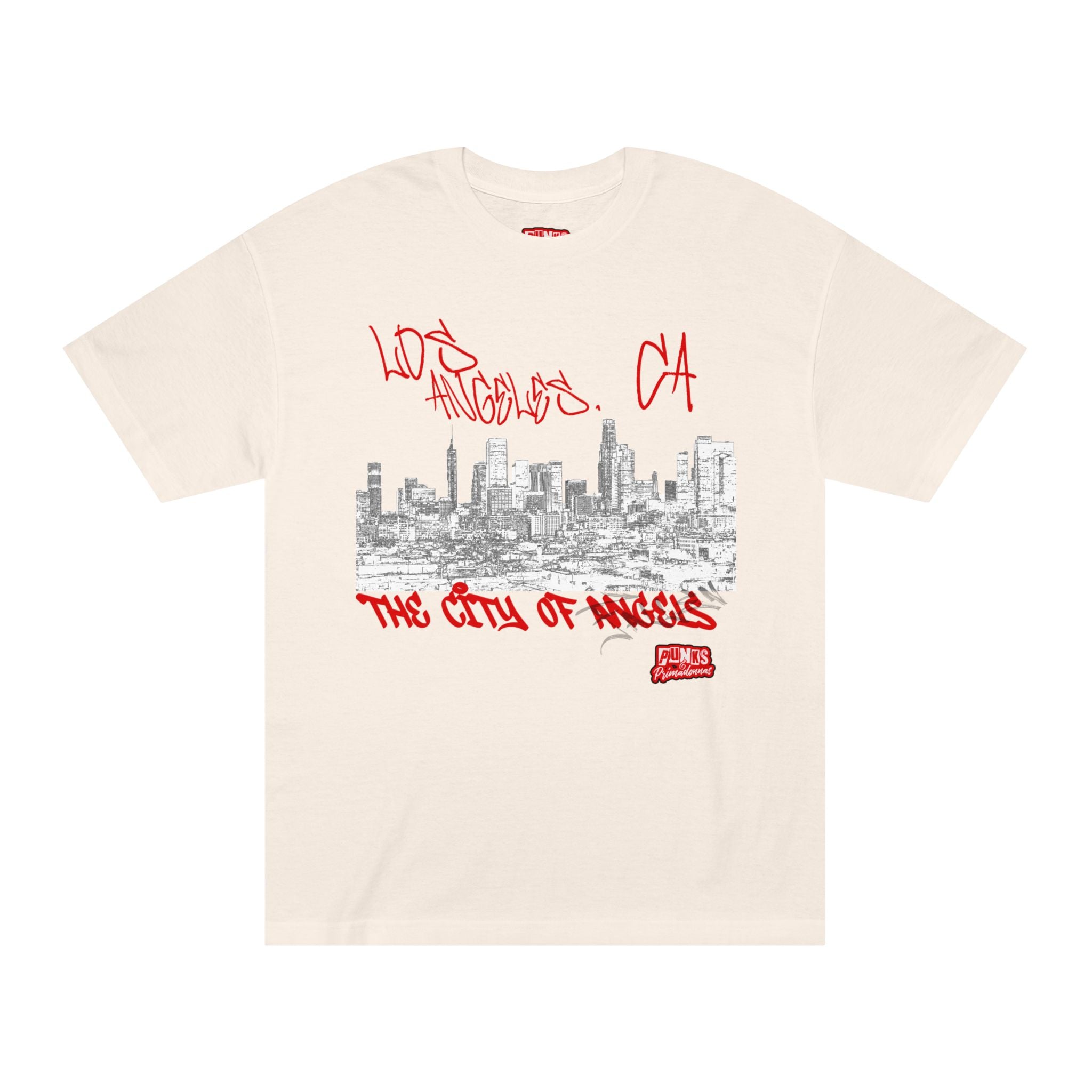 Los Angeles Skyline Tee – “The City of Angels” Graffiti Graphic