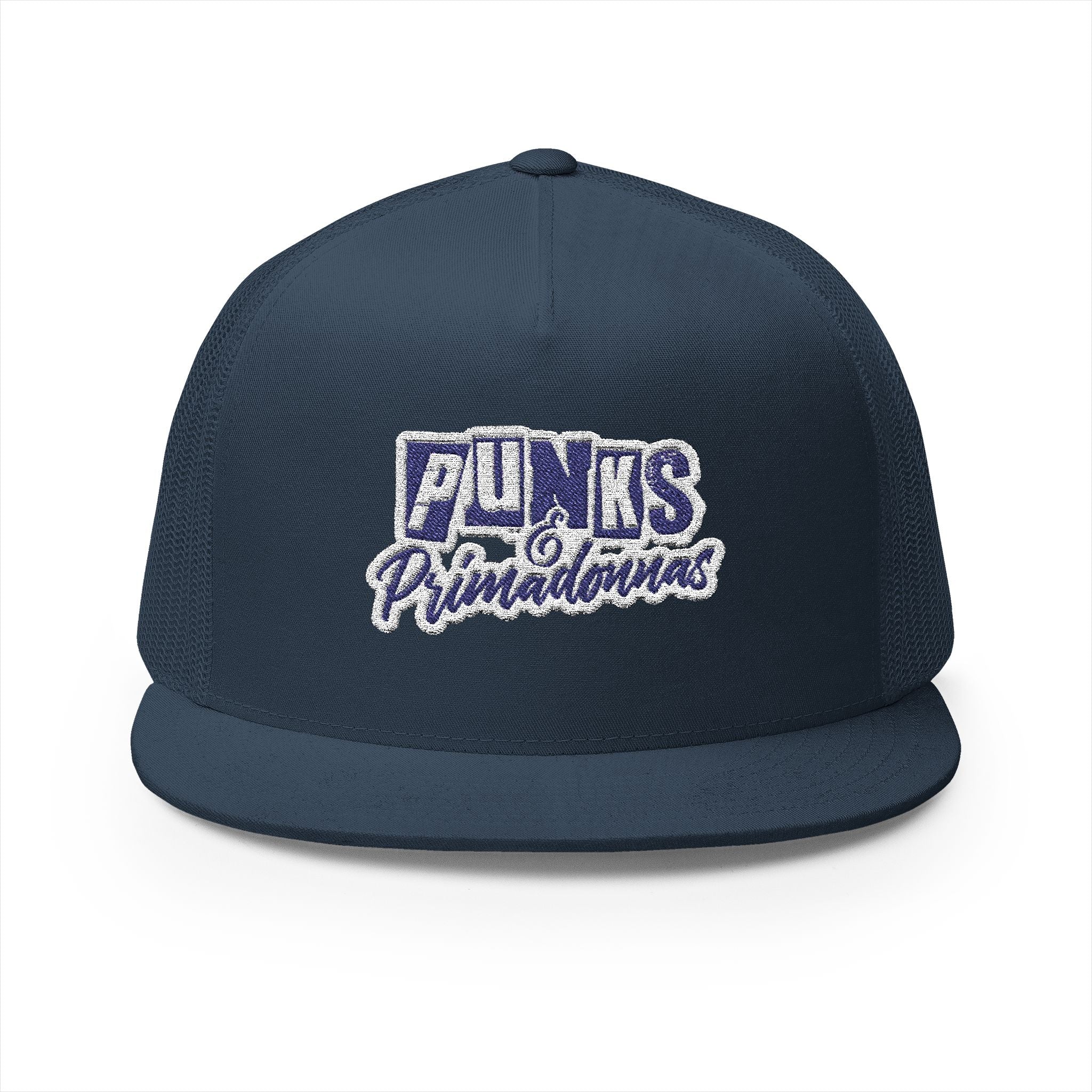 Trucker Cap — Navy with Logo Embroidery