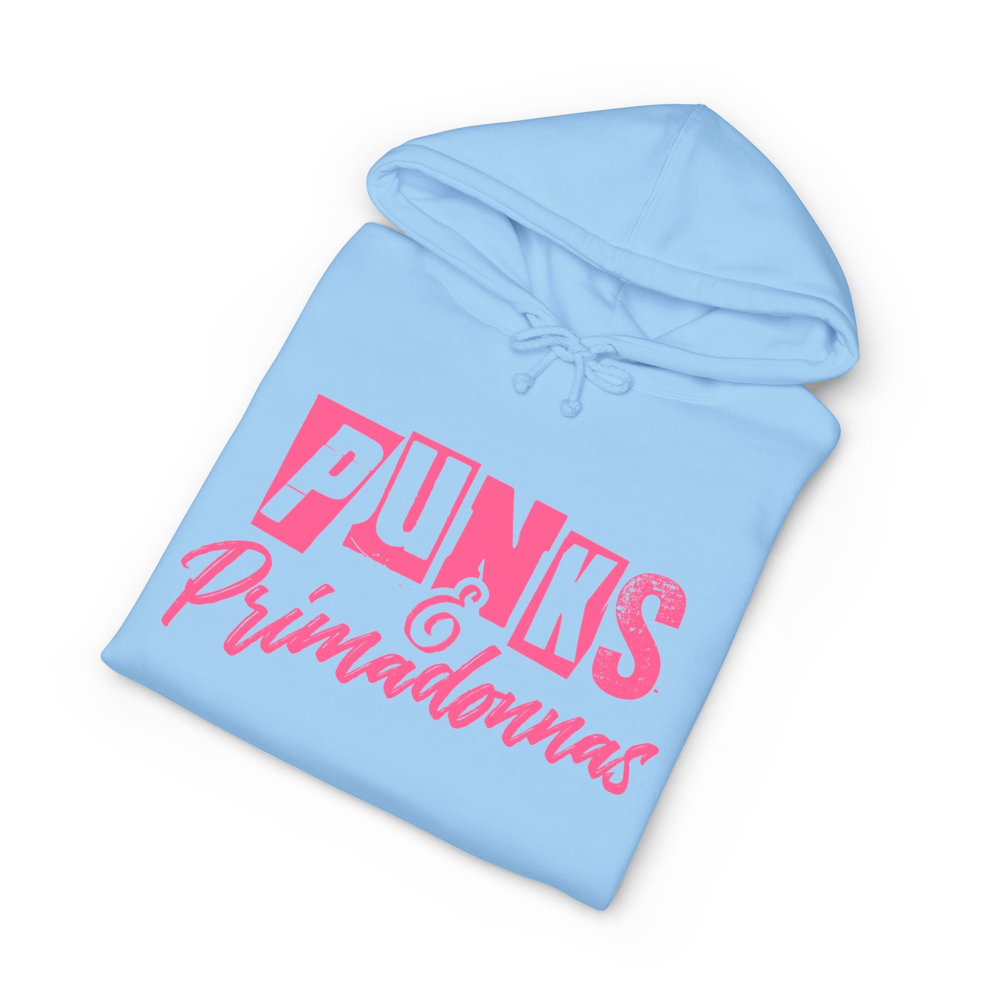 Punks & Primadonnas Hoodie — Pink Retro Safety Pin Punk Graphic