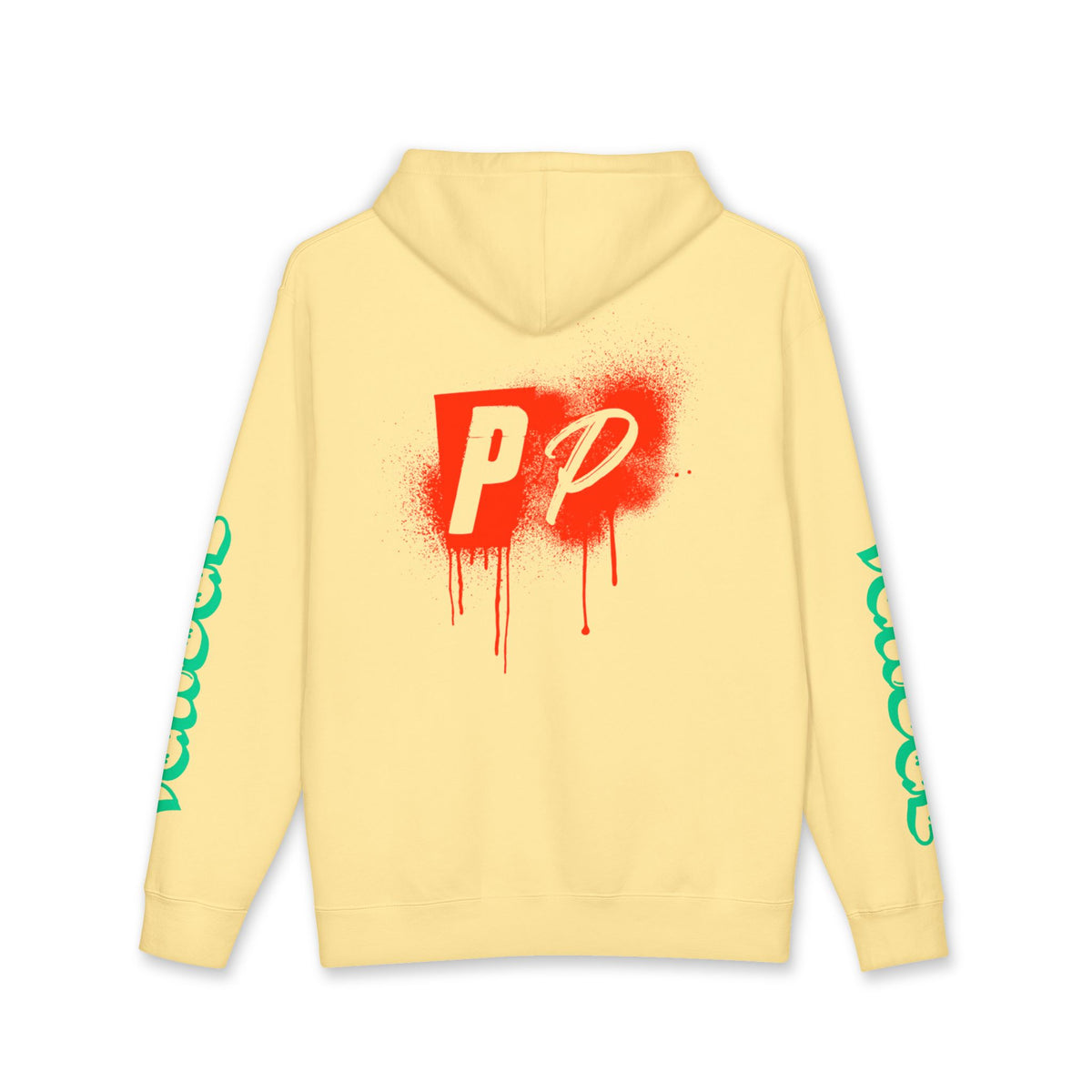 Graffiti Spray Paint Hoodie — Urban Street Art Pullover with Colorful Can Design