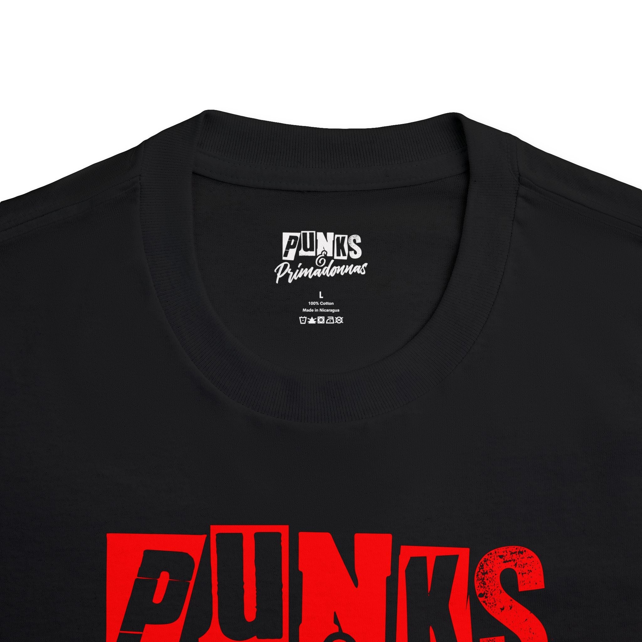 Punks & Primadonnas Graphic Tee — Retro Red Band Shirt