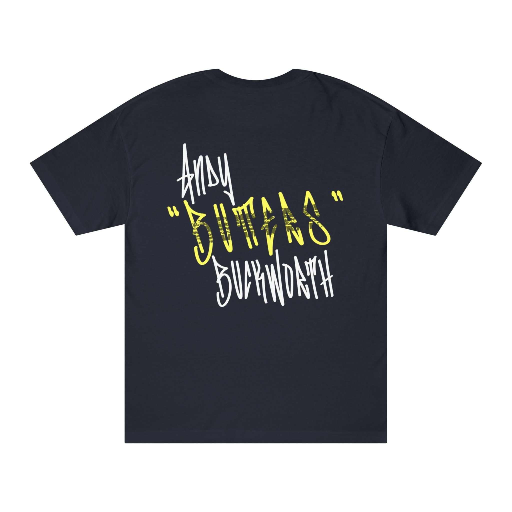 Graphic Tee — 'Punks & Prima Donnas' Yellow Distressed Crew Shirt