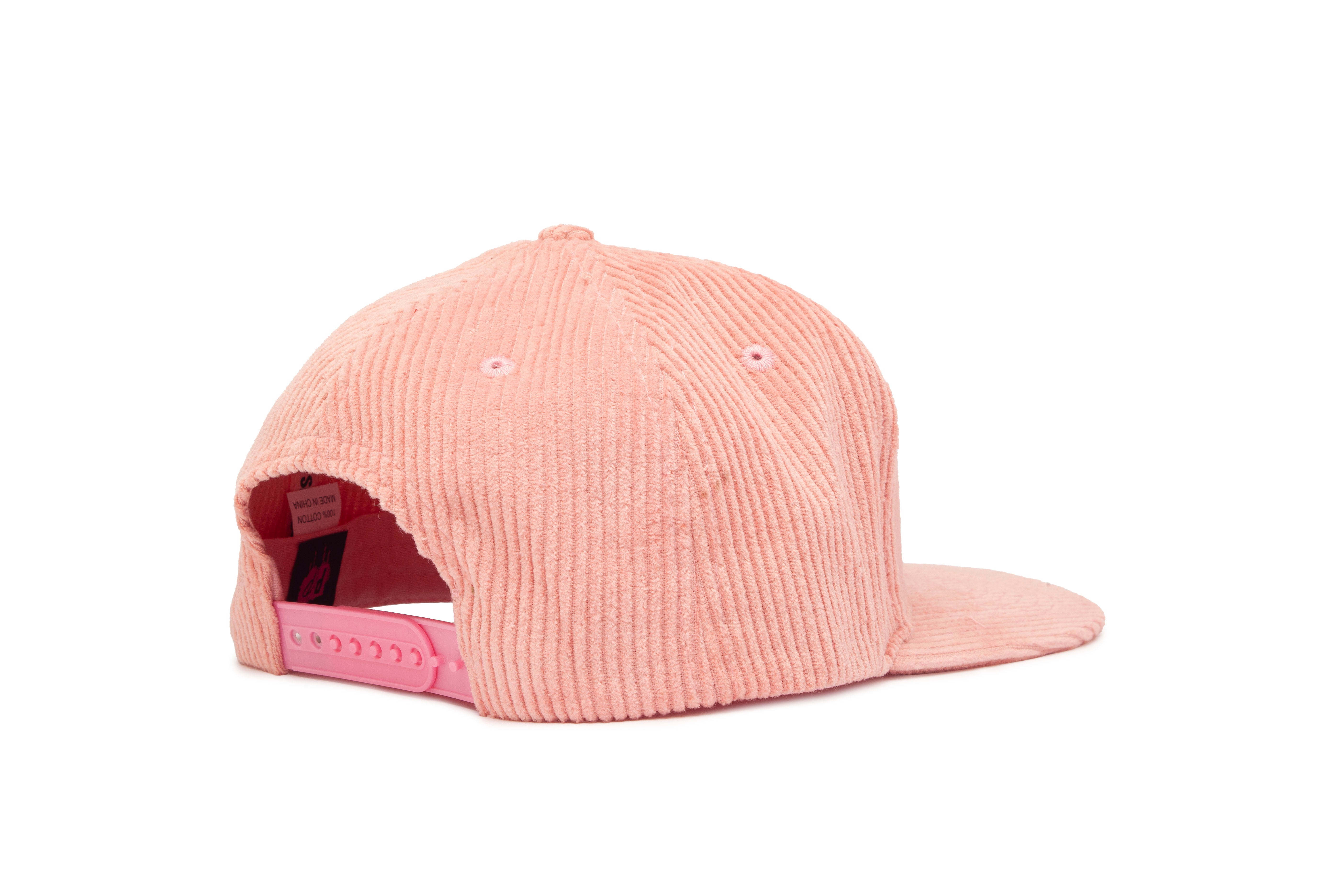 Pink Corduroy Patch Hat