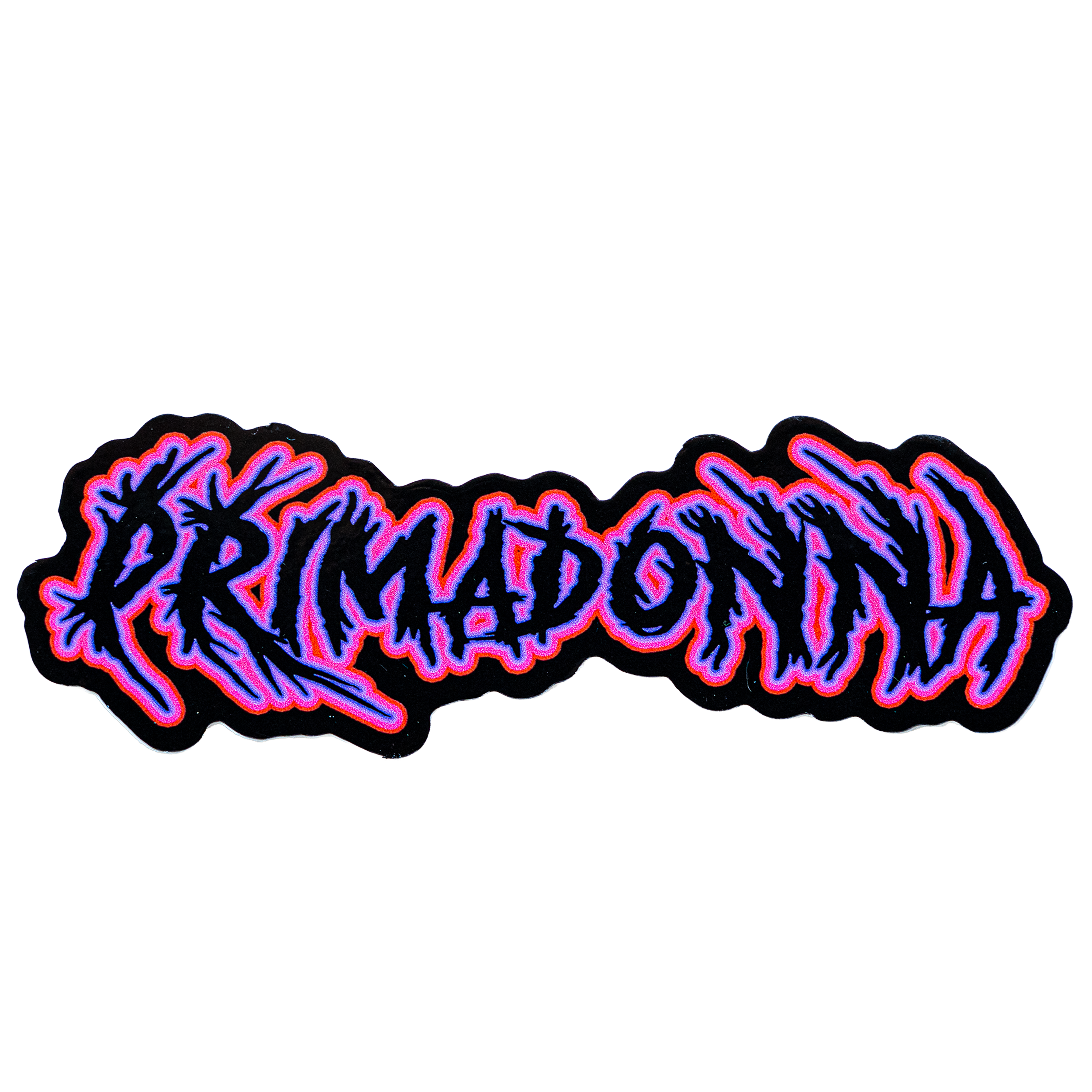 Primadonna—Metal Font Sticker